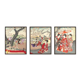 Printhouse Collective Japanese Book Art I Framed Printed Wall Art Triptych