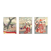 Printhouse Collective Japanese Book Art I Framed Printed Wall Art Triptych