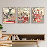 Printhouse Collective Japanese Book Art I Framed Printed Wall Art Triptych