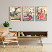 Printhouse Collective Japanese Book Art I Framed Printed Wall Art Triptych
