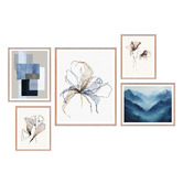Printhouse Collective 5 Piece Linear Essence Wall Art Set