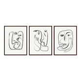 Printhouse Collective 3 Piece Face in Line Wall Art Set