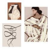 Printhouse Collective 3 Piece Ivory Muse Canvas Wall Art Set