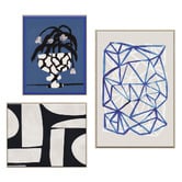 Printhouse Collective 3 Piece Geometric Echoes Canvas Wall Art Set