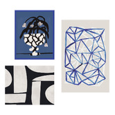 Printhouse Collective 3 Piece Geometric Echoes Canvas Wall Art Set