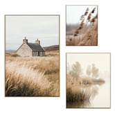 Printhouse Collective 3 Piece Silent Fields Canvas Wall Art Set