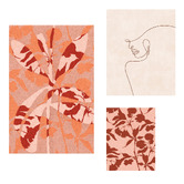 Printhouse Collective 3 Piece Rust Reveric Canvas Wall Art Set