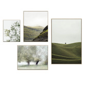 Printhouse Collective 4 Piece Emerald Horizons Canvas Wall Art Set