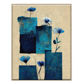 Printhouse Collective 3 Piece Indigo Flora Canvas Wall Art Set