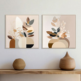 Printhouse Collective Organic Shapes Canvas Wall Art Diptych