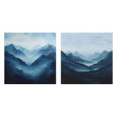 Printhouse Collective Dawn Peaks Canvas Wall Art Diptych