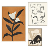Printhouse Collective 3 Piece Earthen Gaze Canvas Wall Art Set