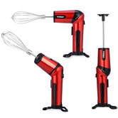 Time Treasure Home Red Cordless Multi-Functional Hand-Held Mixer