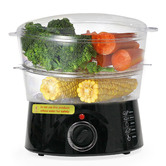 Time Treasure Home Black 5L Electric Food Steamer