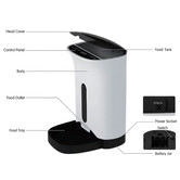 Time Treasure Home 4.3L White Automatic Pet Feeder