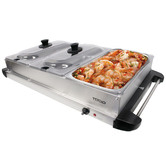 Time Treasure Home Silver &amp; Black Buffet Server