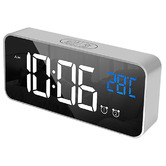 Time Treasure Home LED Digital Alarm Clock with Temperature Display &amp; Music
