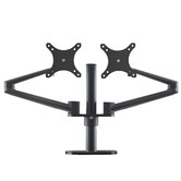 Time Treasure Home Black Aluminium Dual Monitor Arm