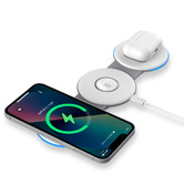 Time Treasure Home Light Grey 3-in-1 Folding Wireless Charging Pad