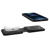 Time Treasure Home Black 2-in-1 Folding Wireless Charging Pad