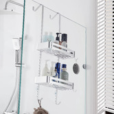 Time Treasure Home 2 Tier Aluminium Shower Caddy