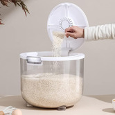 Time Treasure Home White Grain Storage Container