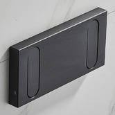 Time Treasure Home Hugo Black Aluminium Alloy 2 Robe Hook