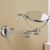 Time Treasure Home Penelope Round Stainless Steel Shaving Mirror