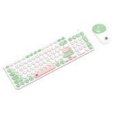 Time Treasure Home White Wireless Keyboard &amp; Mouse Set