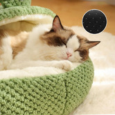 Time Treasure Home Green Frog Semi Enclosed Pet Bed