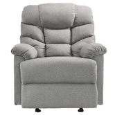 Nordic House Light Grey Fabby Fabric Recliner Armchair
