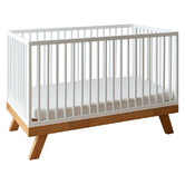 Nordic House White Olivia Rubberwood 4-in-1 Convertible Cot