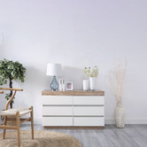 NordicHouse Tia White 6 Drawer Chest | Temple & Webster