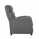 Nordic House Grey Millio Fabric Recliner Armchair