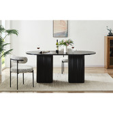 Nordic House Chandni Ribbed 180cm Dining Table