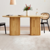 Nordic House Chandni Ribbed 180cm Dining Table