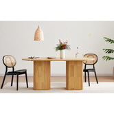 Nordic House Chandni Ribbed 180cm Dining Table