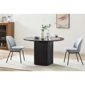 Nordic House Chandni Ribbed Round Dining Table
