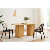 Nordic House Chandni Ribbed 180cm Dining Table