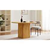 Nordic House Chandni Ribbed Round Dining Table