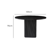 Nordic House Chandni Ribbed Round Dining Table
