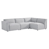 Nordic House Light Grey Milla 4 Seater Sofa