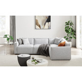 Nordic House Milla 4 Seater Upholstered Sofa with Ottoman