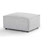Nordic House Milla 3.5 Seater Upholstered Sofa with Ottoman