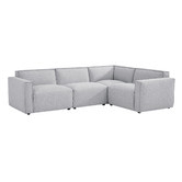 Nordic House Milla 4 Seater Upholstered Sofa with Ottoman