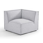 Nordic House Light Grey Milla 4 Seater Sofa