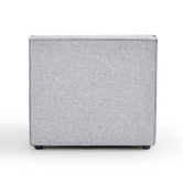 Nordic House Light Grey Milla 4 Seater Sofa with Ottoman