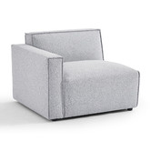 Nordic House Light Grey Milla 4 Seater Sofa