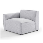 Nordic House Light Grey Milla 4 Seater Sofa with Ottoman