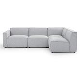 Nordic House Light Grey Milla 4 Seater Sofa
